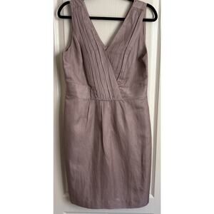 Banana Republic Mauve Linen Blend Dress Size 8 Fully Lined